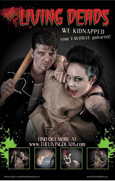 The Living Deads band promo poster printed by Superior Printing